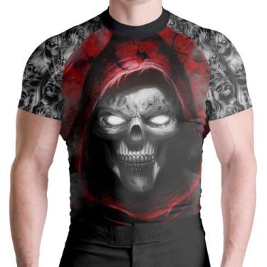 Imagem de Rash Guard Skull Red MC Atlética Esportes, Preto, GG2