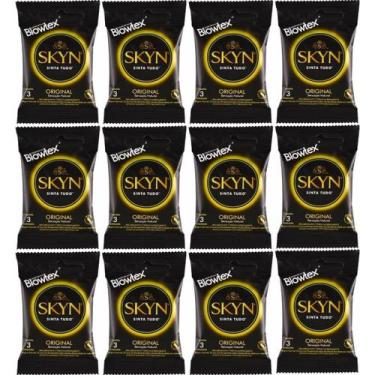 Imagem de Kit 12pct Preservativo Camisinha Blowtex Skyn Sensível - 36 Unidades