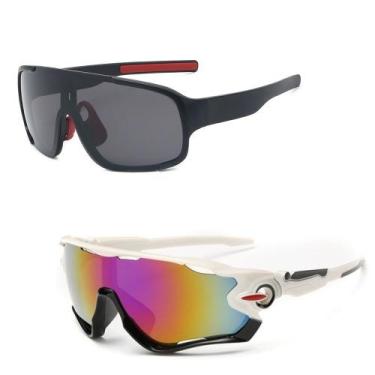 Imagem de Kit 2 Óculos De Sol Esportivo Ciclismo Espelhado Mtb Uv400 - PENDULARI