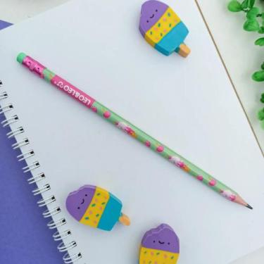 Imagem de Lápis preto HB com borracha Picolé Estampas Diversas (1 unidade) - LEO