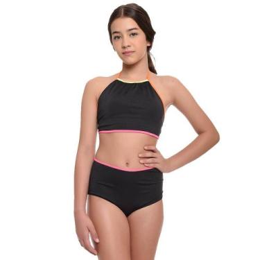 Imagem de Biquíni Infantil Frente Única Preto - Cecí - Ceci Moda Praia, 3