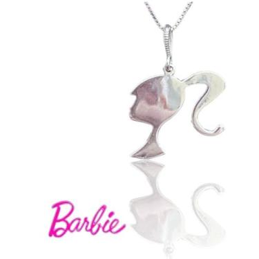 Imagem de Colar Veneziana 40 Cm Pingente Barbie Prata 925 Ref. 306 - Maisbellajó