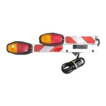 Imagem de Régua Sinalização Suporte De Placa Transbike Com Luz De Led - Santo Ra