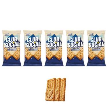 Imagem de Biscoito Salgado Club Social Integral Com 6 Unidades Kit 5, Club Socia