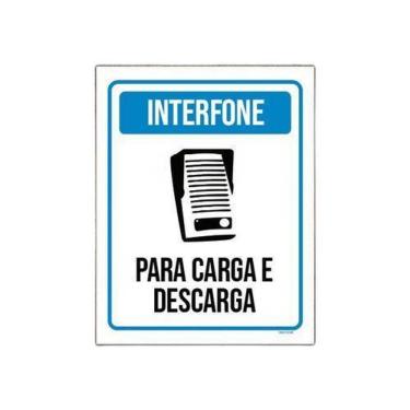 Imagem de Kit 10 Placas Sinalização - Interfone Carga Descarga Ml3782