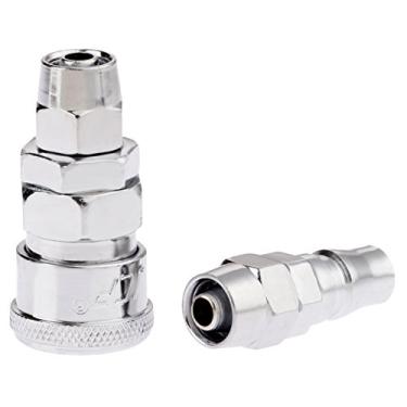 Imagem de 2pcs encaixes pneumáticos libertação rápida acoplador feminino e conexão de baioneta masculino para 10 * 6. 5mm Linha de ar Mangueira Peças pneumáticas YYDFPIIA
