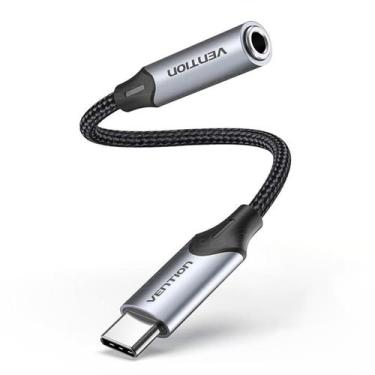 Imagem de Cabo Adaptador Áudio Usb-c Para Fone de Ouvido P2 P3 Vention