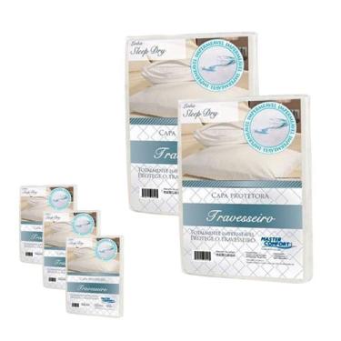 Imagem de Conjunto 5 Capas Protetora impermeável de Travesseiro Sleep Dry - MAST