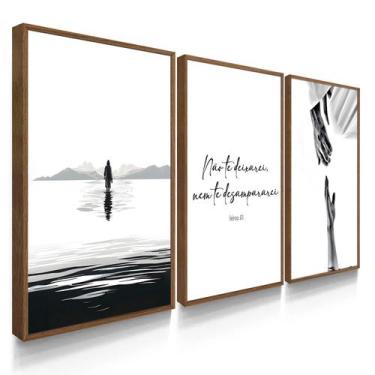 Imagem de Quadro Decorativo Jesus Não te Deixarei 55x40 Com Moldura  - DECOREIRO