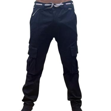 Imagem de Calça Cargo Hocks Sarja Central Preta 23664 Preto-Masculino