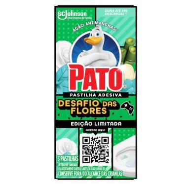 Imagem de Detergente Sanitário Pato Desafio das Flores Pastilha Adesiva 3un