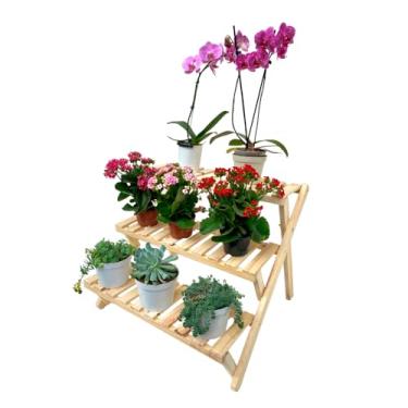 Imagem de Jardim Vertical Estante Escada Para Vasos E Jarros Flores Ou Horta Na Varanda Apartamento