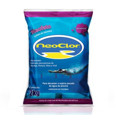 Imagem de Sulfato De Aluminio Redutor De pH 2Kg Para Tratamento E Limpeza De Piscina Azulejo Vinil Fibra Neofata Neoclor