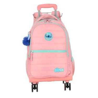 Imagem de Mochila Carrinho Luxcel Stitch Salmao Mc47746sc