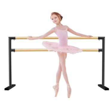 Imagem de Ballet Bar Barra De Balé Dupla Autônoma Para Academia Doméstica, Barra De Dança De Madeira Portátil De 3,28 A 8,2 Pés, Para Alongamento De Fitness Adulto E Treinamento De Pilates(2m/6.56ft)
