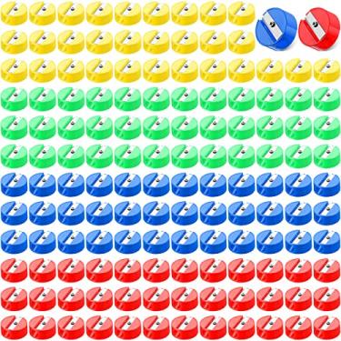 Imagem de Apontador de lápis com 800 peças, apontador de lápis manual de tamanho de bolso, apontador de lápis de cor sortido, para brindes de festa, sacolas de brindes, prêmios de sala de aula e material escolar