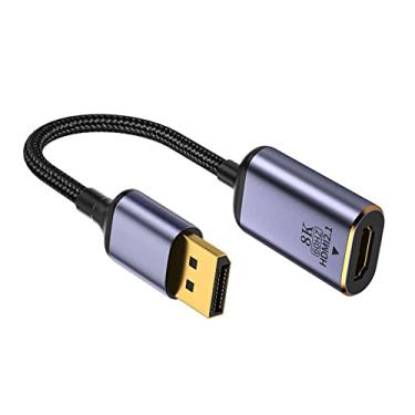 Imagem de xiwai DisplayPort 1.4 Fonte para HDMI 2.0 Display 8K 60hz UHD 4K DP para HDMI Cabo adaptador de monitor fêmea