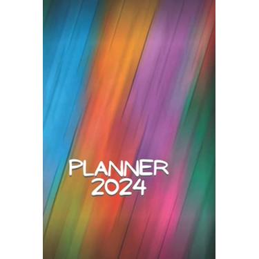 Imagem de Planner 2024: Color Burst, Rainbow Standard Weekly Planner. 6x9" (15.24 x 22.86 cm). Colorful Design