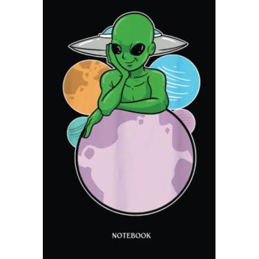Imagem de Alien Notebook: Cute Alien Planet | Alien Journal, Lined Journal Ufo, Ufo Journal, Lined Journal Alien, Size 6 X 9", 120 Pages.