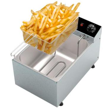 Imagem de Fritadeira Elétrica 1 Cuba 5 Litros 220V de Inox Saro, 220V