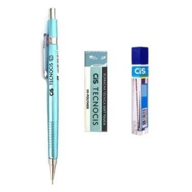 Imagem de Kit Lapiseira Tecnocis BOHO 0.7mm Azul + Borracha + Grafite