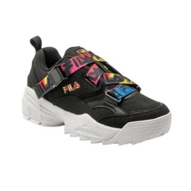 Imagem de Tênis Fila Fast Charge Dark Tie Dye Feminino, Preto, 36