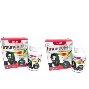 Imagem de Kit 2 Imunevitta Hair Cabelos, Pele E Unhas 60 Cáps.