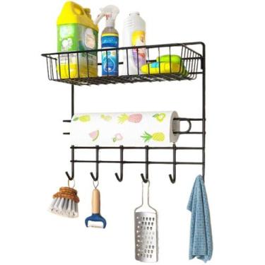 Imagem de Cesto Organizador Prateleira Nicho Fruteira Suporte de Parede pra Cozi