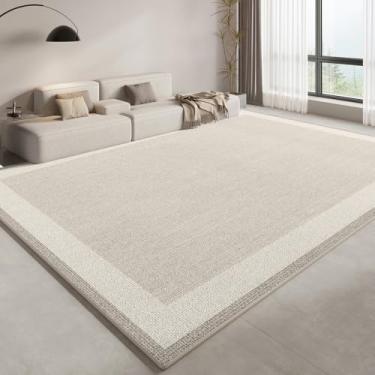 Imagem de HJZSZX Tapete creme tapete grande tamanho sala de estar decoração tapetes confortáveis antiderrapantes quarto tapetes, YY007,3,J,200X200CM