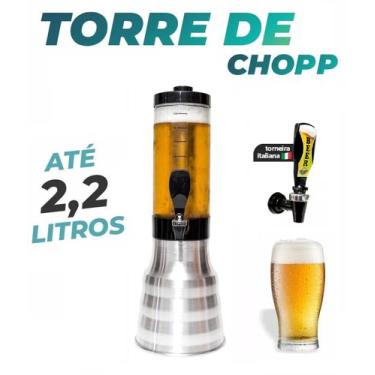 Imagem de Torre Giratória Beer Até 2.2L Cerveja Chopp Copo Removível - FULL SHOP