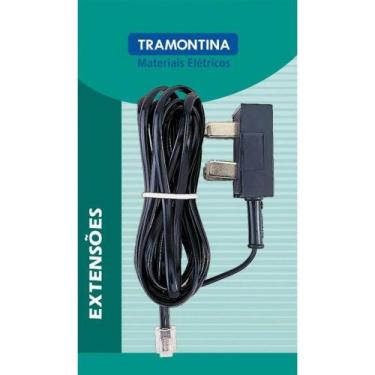 Imagem de Extensão Telefônica Lisa Para Tomada Padrão Telebrás Com Adaptador Rj1