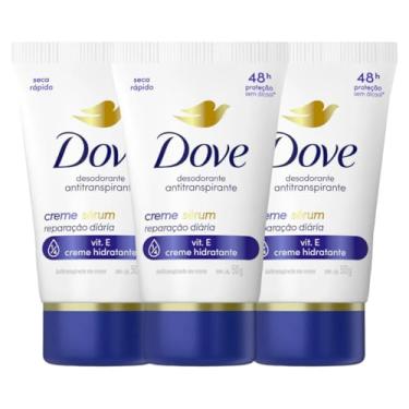 Imagem de Kit Desodorante Antitranspirante Dove Creme Sérum Reparação Diária 50g (3 Unidades)