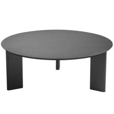 Imagem de Mesa de Centro Redonda Orgânica Chanfrada Artesano 80 cm (Larg) MDP Ne