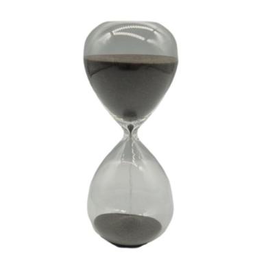 Imagem de Ampulheta de Vidro 5 Minutos Decoração Dcarte, Areia Cinza