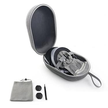 Imagem de NUHFUFA Capa protetora compatível com PS VR2, bolsa de armazenamento rígido portátil com capas de lente, bolsa de armazenamento de malha, abraçadeira para fone de ouvido PSVR2