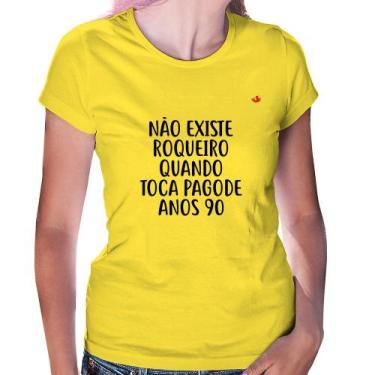 Imagem de Baby Look Não existe roqueiro quando toca pagode anos 90 - Foca na Mod