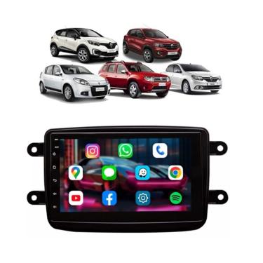 Imagem de Kit Multimídia Sandero Logan Kwid Duster Captur Android 7 Pol 2/32GB Carplay - 701KC FirstOption