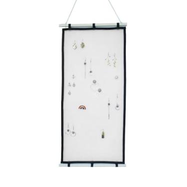 Imagem de Mesh Fabric Holding Jewelry Organizer para Brincos, Colares, Pulseiras, Gancho de Cabelo, Suporte para Brinquedos Diy, Exibição de Joalheria Montada Em Parede, Salva Espaço