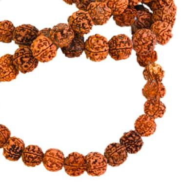 Imagem de Mala Rudraksh certificada com bolsa japonesa Gaumukhi, guirlanda de rosário Rudraksha original natural do Himalaia original do Himalaia Japa Mala, colar religioso tibetano Rudraksha Mala, pulseira de