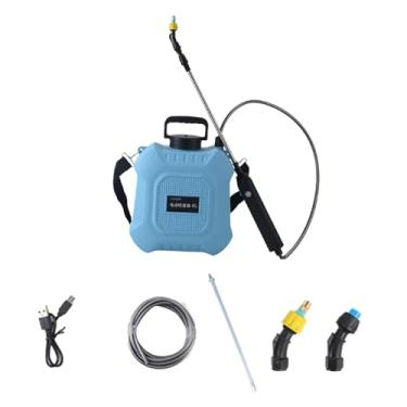 Imagem de IEUDNS Pulverizador de jardim elétrico com bocais de névoa com alça de ombro haste retrátil versátil para rega ao ar livre leve, 8l