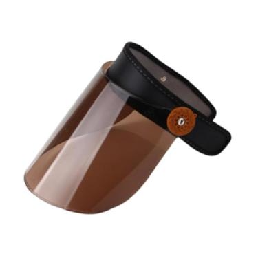 Imagem de WeiLaiKeQi Máscara de soldagem Face protetora, ajuste de 90 graus, prática, montada na cabeça, máscara de soldador resistente ao desgaste, tampa do rosto, Marrom com Fivela