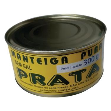 Imagem de Manteiga Sem Sal Lata 300g - Laticinios Prata