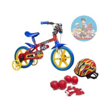 Imagem de Bicicleta Patrulha Canina Aro 12 Capacete e Proteção - Glammy