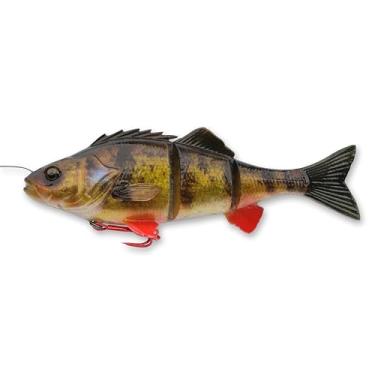 Imagem de Savage Gear Isca de pesca de poleiro amarelo 4D, 142 g, poleiro, contornos e movimento realistas, construção durável, infundido com perfume, sistema de linha pré-ajustado