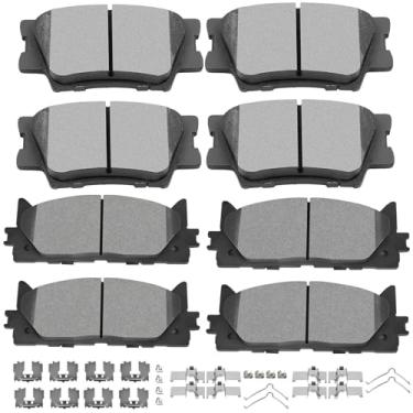Imagem de SCITOO D1293 D1212 Conjuntos de pastilhas de freio de cerâmica dianteiras traseiras adequadas para Lexus ES350 2007-2017, para Toyota Avalon 2008-2018, para Toyota Camry 2007-2017
