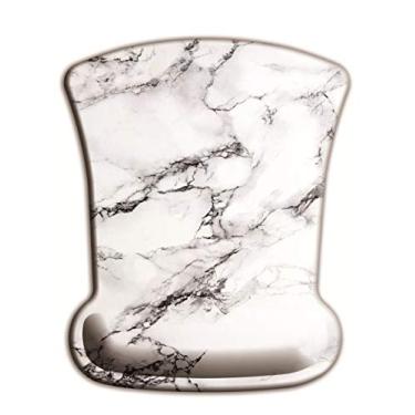 Imagem de Mouse pad com suporte de pulso, mouse pad ergonômico descanso de pulso espuma de memória para jogos mouse pads alívio da dor leve antiderrapante almofada de pulso base de borracha para computador casa