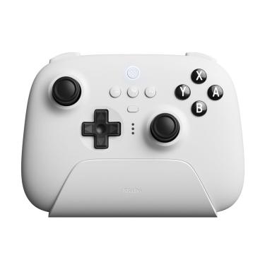 Imagem de Controlador Bluetooth 8Bitdo Ultimate com base de carregamento branca