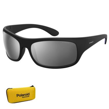 Imagem de Óculos de Sol Polaroid Unissex Preto Espelhado 7886 003 66EX S
