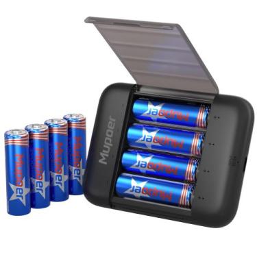 Imagem de Baterias de lítio AA recarregáveis Mupper 8x 1.5V 3600mAh - Mupoer