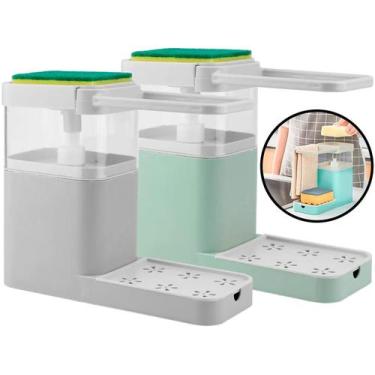 Imagem de Dispenser Multifuncional De Detergente Com Porta Bucha Esponja Para Pi